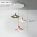 Scalloped pastel led pendant lights for dining room
