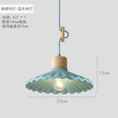 Scalloped pastel led pendant lights for dining room