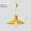 Scalloped pastel led pendant lights for dining room