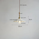 Scalloped white ceramic led pendant light for dining room