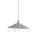 Scalloped white ceramic led pendant light for dining room