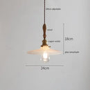 Scalloped white ceramic led pendant light for dining room