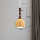 Scalloped white ceramic led pendant light for dining room