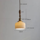 Scalloped white ceramic led pendant light for dining room