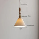 Scalloped white ceramic led pendant light for dining room