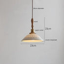 Scalloped white ceramic led pendant light for dining room