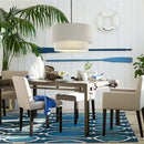 Scandinavian beige double linen fabric pendant light dining room