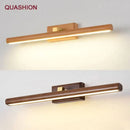 DecorBites™ Black Walnut Mirror Lamp Wall Light with Led, Scandinavian Design