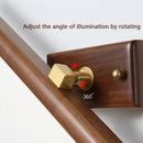 DecorBites™ Black Walnut Mirror Lamp Wall Light with Led, Scandinavian Design