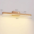 DecorBites™ Black Walnut Mirror Lamp Wall Light with Led, Scandinavian Design