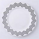 Scandinavian black & white geometric ceramic dessert plates dining room