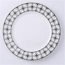 Scandinavian black & white geometric ceramic dessert plates dining room