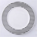 Scandinavian black & white geometric ceramic dessert plates dining room