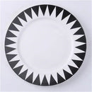 Scandinavian black & white geometric ceramic dessert plates dining room