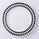 Scandinavian black & white geometric ceramic dessert plates dining room