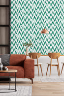 Scandinavian Geometric Palm Leaves Wallpaper