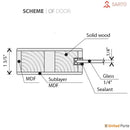 Quadro 4113 Matte Black Double Barn Door with Frosted Opaque Glass and Silver Rail