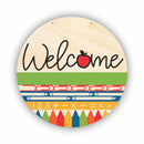 Unfinished Wood Welcome School Door Sign Kit | Wood Craft Cutouts | 1/4" Thick |
