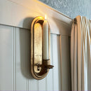 Antique Gold Taper Candle Holder Wall Sconce, Set of Two