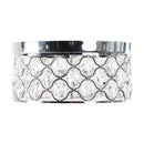 Scorpio 14 Inch 3-Lights Chrome Drum Flush Mount Chandelier