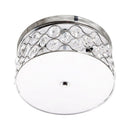 Scorpio 14 Inch 3-Lights Chrome Drum Flush Mount Chandelier