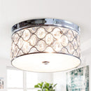 Scorpio 14 Inch 3-Lights Chrome Drum Flush Mount Chandelier