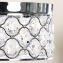 Scorpio 14 Inch 3-Lights Chrome Drum Flush Mount Chandelier