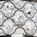 Scorpio 14 Inch 3-Lights Chrome Drum Flush Mount Chandelier