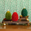 Signature Sculpted Pinecone Candle - Winterberry Frost