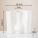 Sculpted book design white ceramic creative flowers desk decoration bedroom