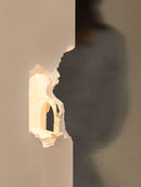 Sculptural stone embedded night light wall sconces for corridor