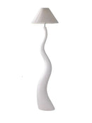 Sculptural white and beige cream resin floor lamp living room lighting