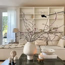 Sculptural white hammer pattern ceramic vase for living room desk