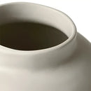 Sculptural white hammer pattern ceramic vase for living room desk