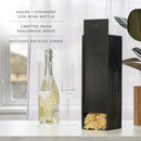 Black 1-Bottle Wooden Wine Box