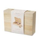 Wood Wine Gift Box with 2 Stemless Glasses