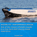 Sea Eagle 393RL RazorLite 1-Person Inflatable Lightweight Kayak With Adjustable Footrests [393RLK] (SAK13961)