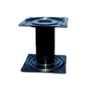 Metal pedestal with square base on a white background