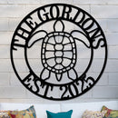 Sea Turtle Family Name Sign