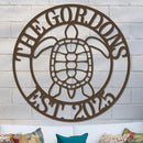 Sea Turtle Family Name Sign