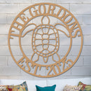 Sea Turtle Family Name Sign