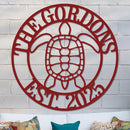 Sea Turtle Family Name Sign