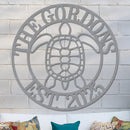 Sea Turtle Family Name Sign