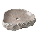 Seagrass Fossil Limestone Rough Rectangular Vessel Sink - 16"x20"x5" - Honed/Rough