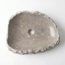 Seagrass Fossil Limestone Rough Rectangular Vessel Sink - 16"x20"x5" - Honed/Rough