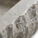 Seagrass Fossil Limestone Rough Rectangular Vessel Sink - 18"x21.4"x4" - Honed/Rough
