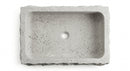 Seagrass Fossil Limestone Rough Rectangular Vessel Sink - 18"x21.4"x4" - Honed/Rough