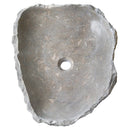 Seagrass Fossil Limestone Vessel Sink 16x20 Rustic Natural Stone Polished Interior