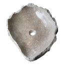 Seagrass Fossil Limestone Vessel Sink 16x20 Rustic Natural Stone Polished Interior