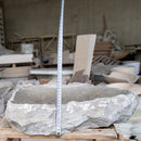 Seagrass Fossil Limestone Vessel Sink 16x20 Rustic Natural Stone Polished Interior